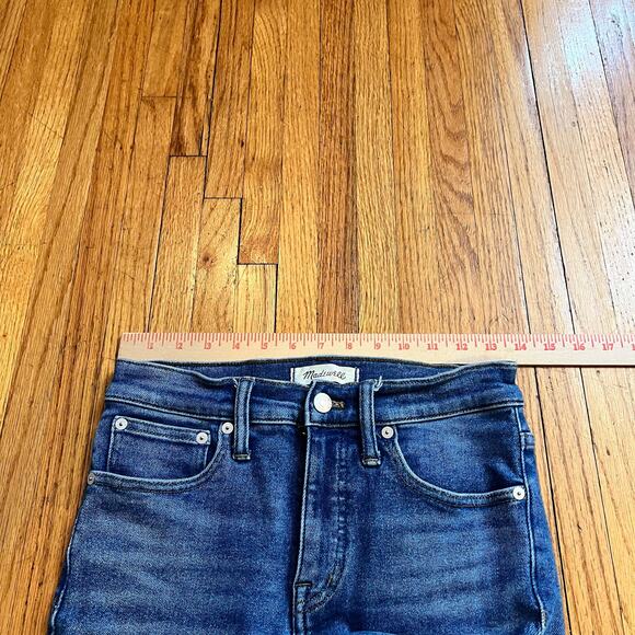 Madewell Jeans Womens 26 Cali Demi Boot Blue Denim Raw Hem - Picture 9 of 12